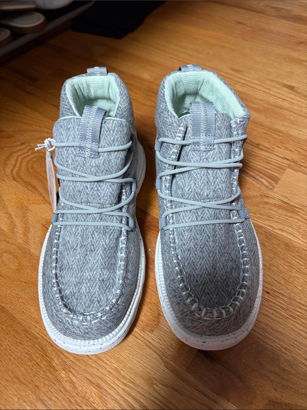 Hey Dude Women's Gray Moccasin-Style Casual Shoes